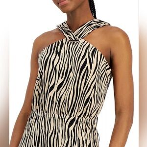 NWT I.N.C. INTERNATIONAL CONCEPTS Printed Halter Maxi Dress Size M